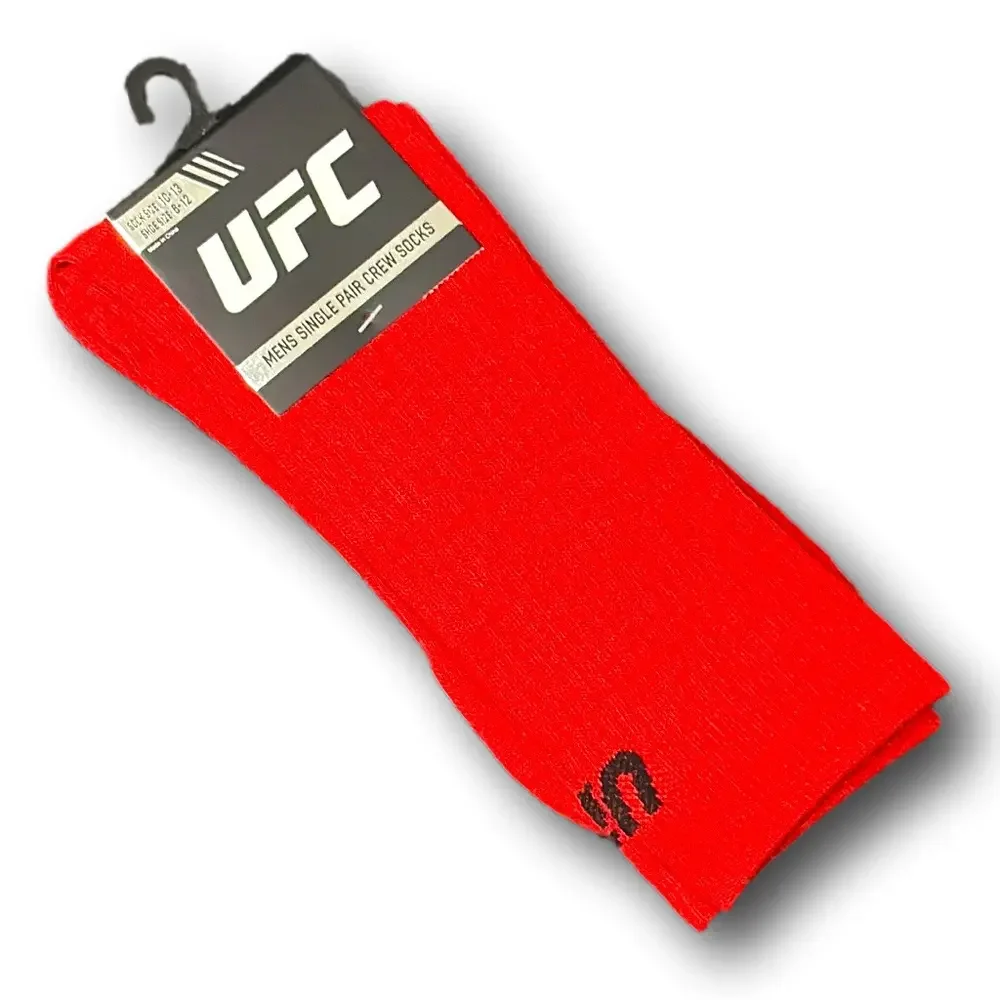 3/$20 UFC Ultimate Fighting Championship Logo Athletic Crew Socks - NWT